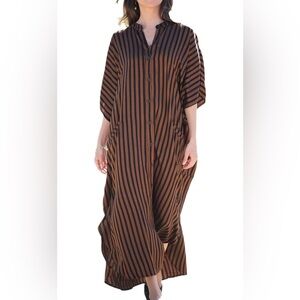 BROWN STRIPE Woman’s Kaftan Dresses For Women 
Swimsuit beach  Coverup *NEW*
